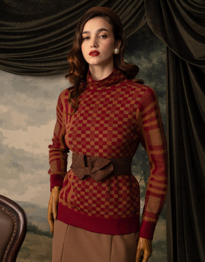 CHECK SWEATER