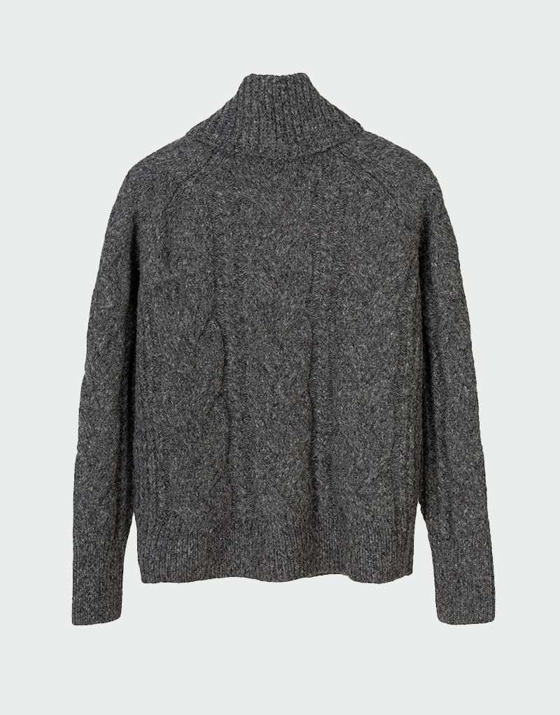 FROST CABLE TURTLENECK